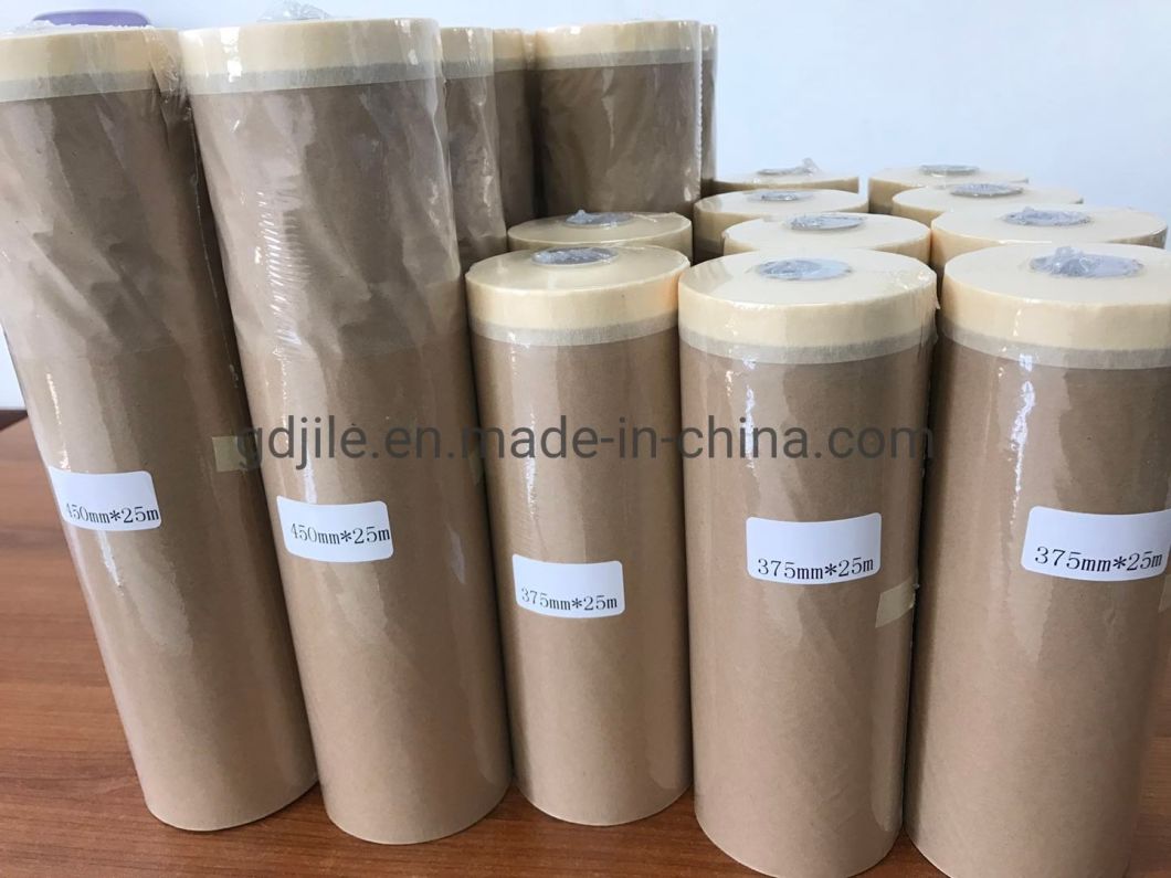 Papel de enmascarar previo a la cinta para pintar casas y automóviles